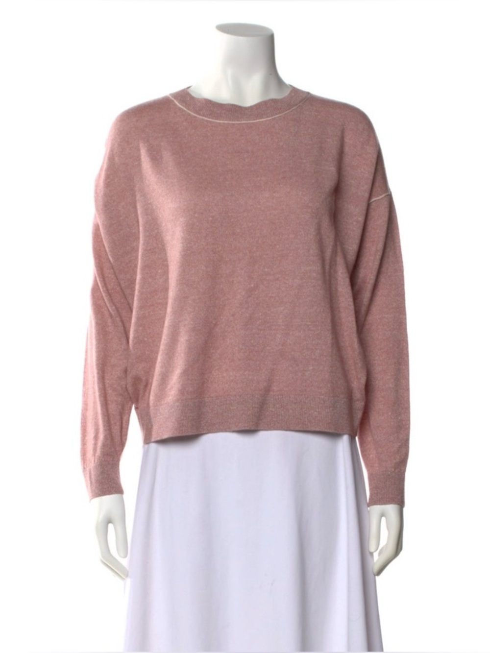 Theory Womenscrewneck Sweater in Rose Pink